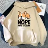 Harajuku Hoodie Women Not Today Shiba Dog Tees Tops Funny Long Sleeve Clothes Oversized Crewneck Sweatshirt 3 - Shiba Inu Gifts Store