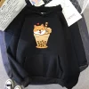 Kawaii Shiba Inu Boba Milk Tea Hoodie Aesthetic Clothes Harajuku Hoodies Fashion Women Cartoon Pullover Sweatshirts 1 - Shiba Inu Gifts