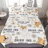 Shiba Inu Duvet Cover Set Cute Shiba Inu Bedding Set Cute Yellow Dog Cartoon Animal Farmhouse 1 - Shiba Inu Gifts Store