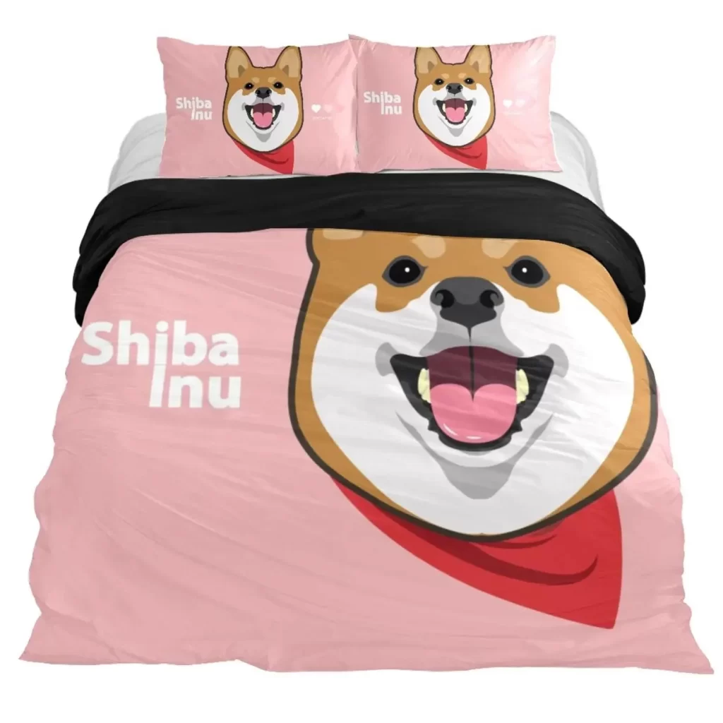 Shiba Inu Duvet Cover Set Cute Shiba Inu Bedding Set Cute Yellow Dog Cartoon Animal Farmhouse 13 - Shiba Inu Gifts Store