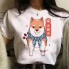 Shiba Inu t shirts women summer graphic funny tshirt girl 2000s clothing 5 - Shiba Inu Gifts Store