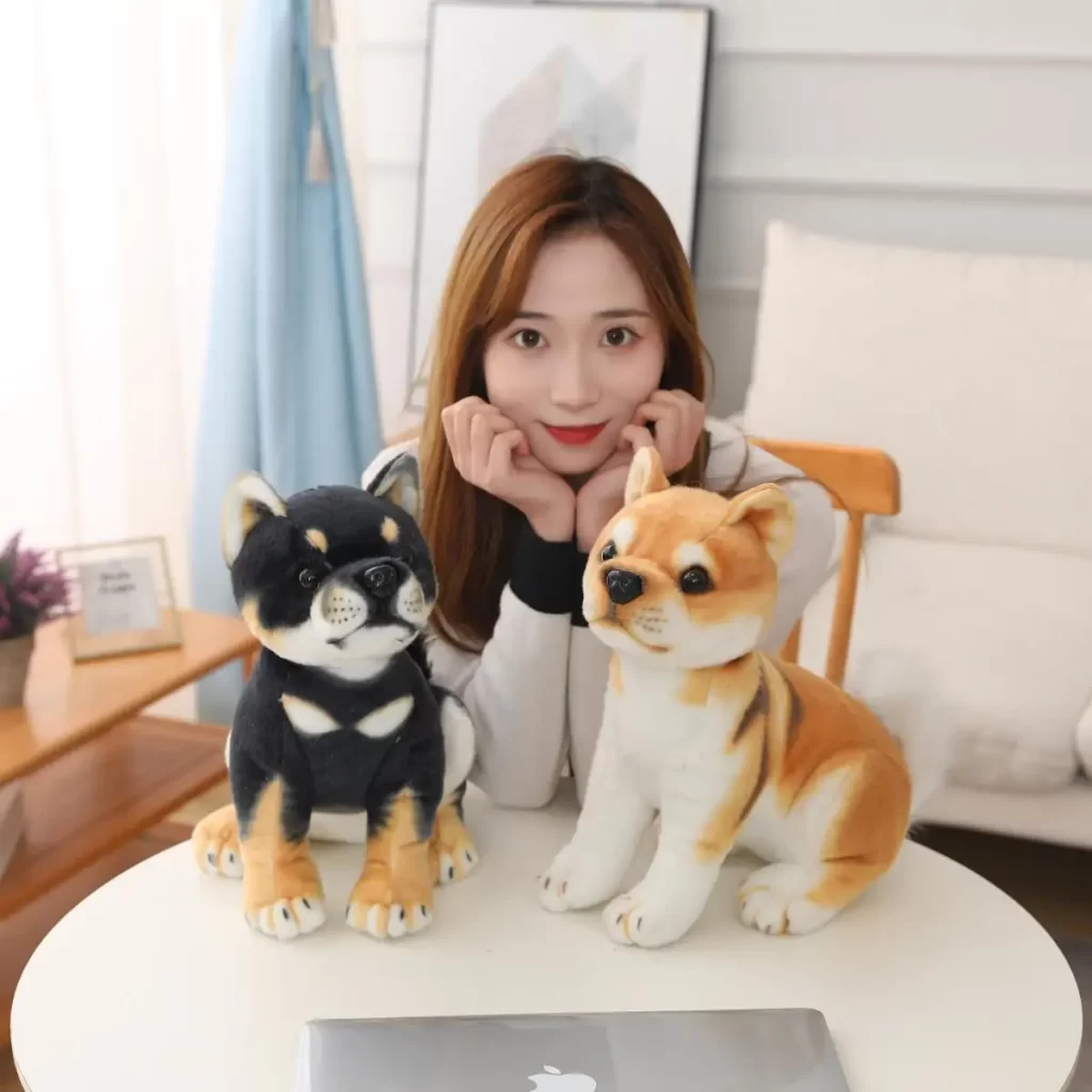 20 35cm Lovely Shiba Inu Dog Plush Toys Cute Sitting Lying Puppy Dolls Stuffed Soft Animal - Shiba Inu Gifts Store