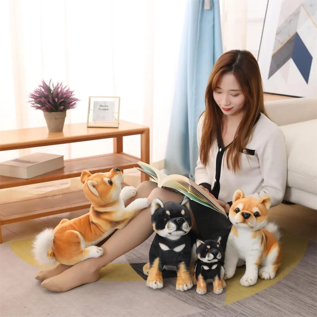 20 35cm Lovely Shiba Inu Dog Plush Toys Cute Sitting Lying Puppy Dolls Stuffed Soft Animal 4 - Shiba Inu Gifts Store