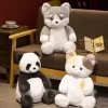 22 32 42cm Cute And Lazy Animal Shiba Inu Husky Cat Panda Plush Toy Pillow Soft - Shiba Inu Gifts Store