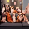 3D Simulation Dog Shiba Inu Bulldog Labrador Corgi Cute Pillow Sofa Bed Car Pillow Cushion Home - Shiba Inu Gifts Store