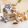 Lifelike Shiba Inu Dog Plush Toys Simulation Stuffed Puppy Corgi Doll Soft Kawaii Cartoon Animal Pillow 1 - Shiba Inu Gifts Store