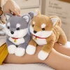 Lifelike Shiba Inu Dog Plush Toys Simulation Stuffed Puppy Corgi Doll Soft Kawaii Cartoon Animal Pillow 2 - Shiba Inu Gifts Store