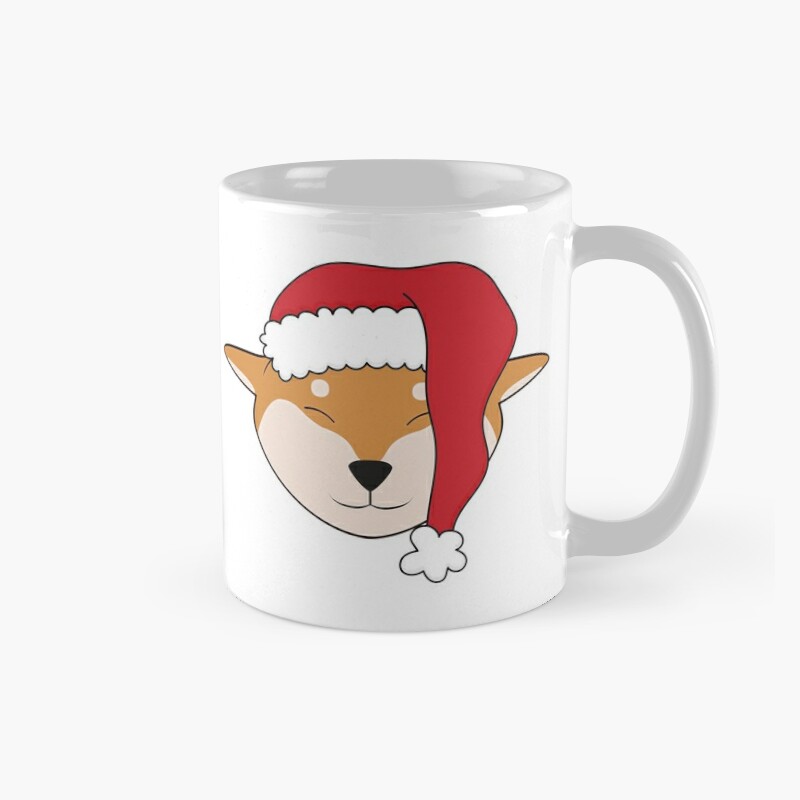 Christmas Red Shiba Inu Santa Hat Mug - Shiba Inu Gifts