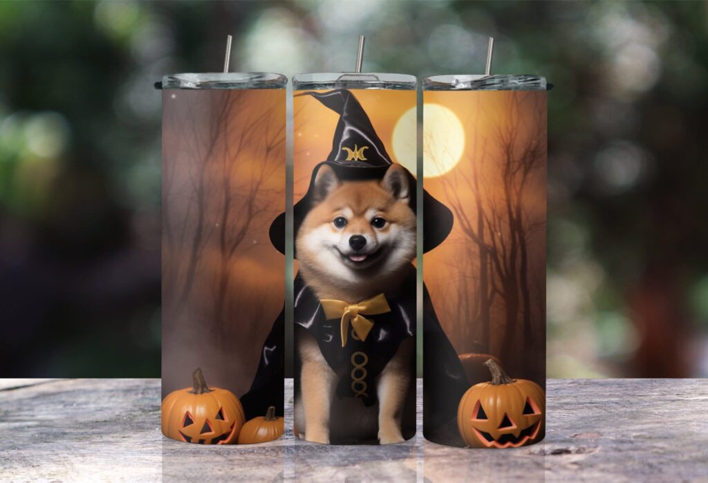 Halloween Costume Shiba Inu Dog Tumbler - Shiba Inu Gifts