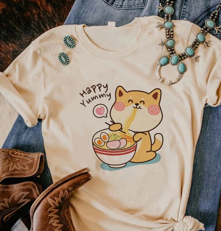 Happy Yummy Shiba Inu T Shirt.ipg - Shiba Inu Gifts