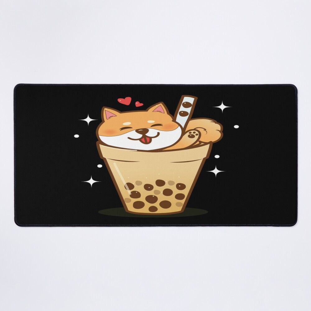 Shiba Inu Bobba Tea Mouse Pad - Shiba Inu Gifts