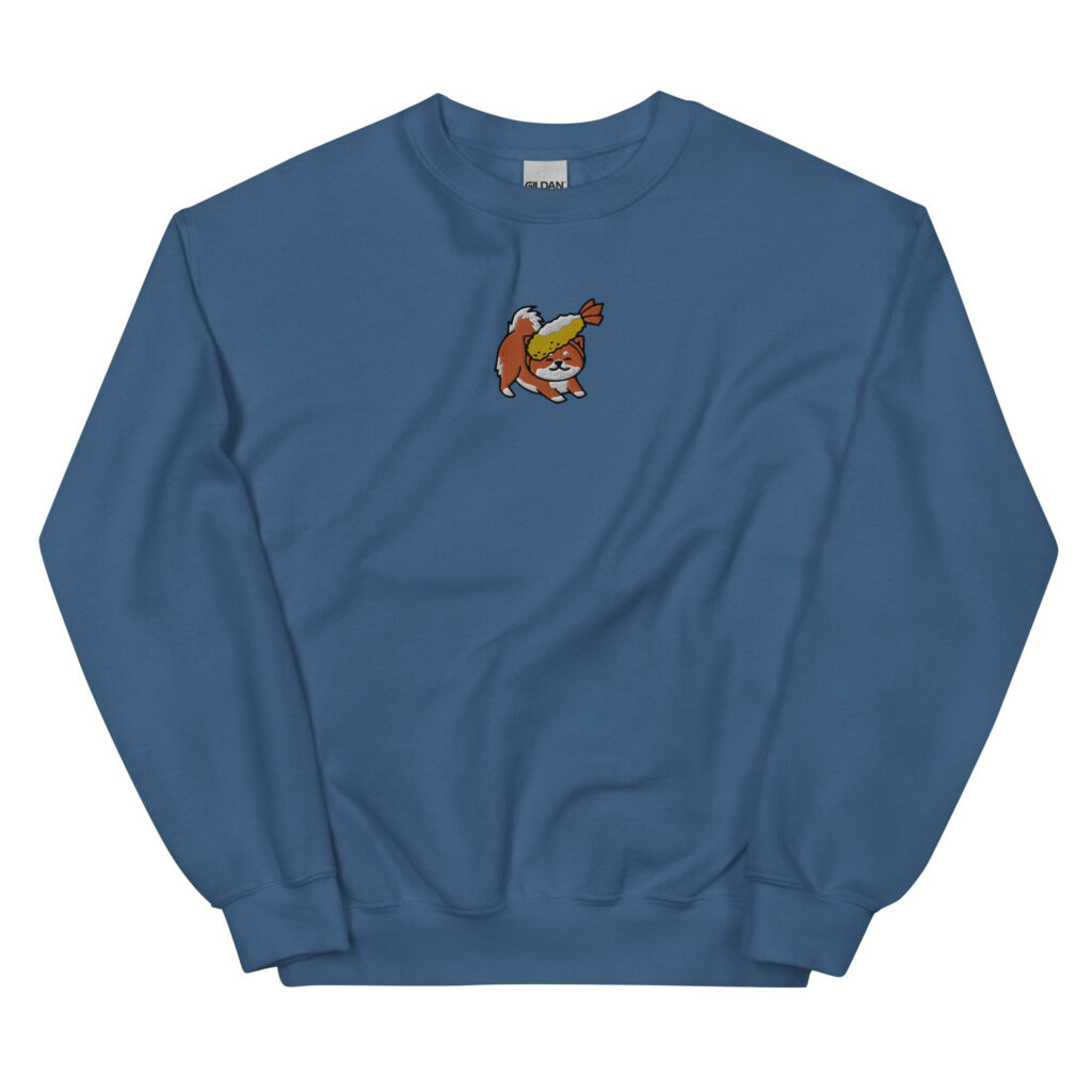 Shiba Inu Foodie Embroidered Sweatshirt - Shiba Inu Gifts